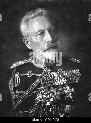 Wilhelm II. (1859 - 1941), ehemaliger deutscher Kaiser und König von Preußen, im Exil zu Hause, in Doorn. Stockfoto