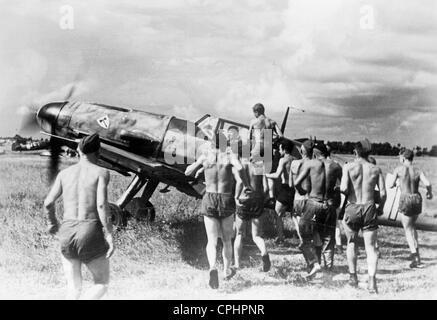 Messerschmitt Me 109 G in Russland Stockfoto