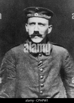 Adolf Hitler als eine geordnete im 16. Bayerischen Reserve-Regiment, 1914 (s/w Foto) Stockfoto