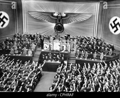 Reichstag-Tagung am 30. Januar 1939 Stockfoto