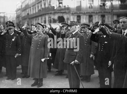 Jean François Darlan, Henri Philippe Pétain, Francisco Franco, 1941 Stockfoto