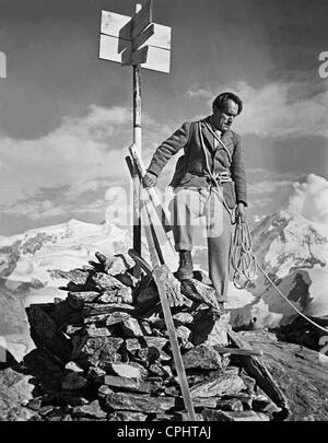 Luis Trenker in "Der Berg ruft", 1938 Stockfoto