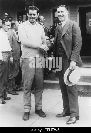 Gene Tunney und James Corbett, 1928 Stockfoto