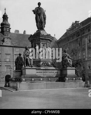 Denkmal für Francis ich im Inneren Burghof der Wiener Hofburg Stockfoto