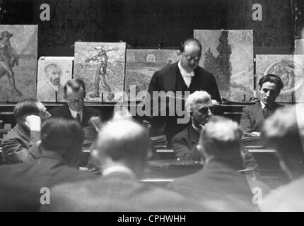 Rechtliche Schritte gegen die Bild Falsifier und Kunsthändler Otto Wacker am Ende des 20. Jahrhunderts aufgerufen Stockfoto