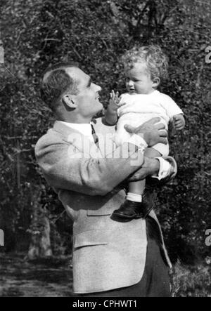 Rudolf Hess mit Wolf-Rüdiger 1938, Stockfoto