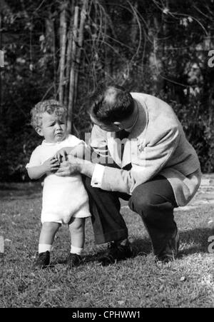 Rudolf Hess mit Wolf-Rüdiger Hess, 1938 Stockfoto