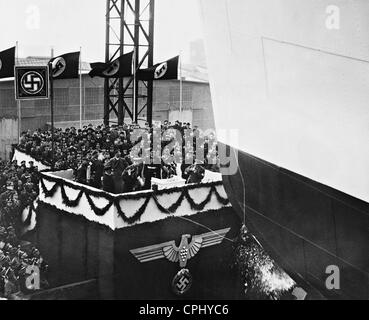 Taufe der KdF-Schiff "Robert Ley", 1938 Stockfoto