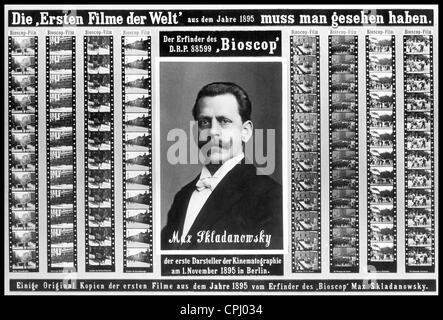 Plakat von Max Skladanowsky Stockfoto