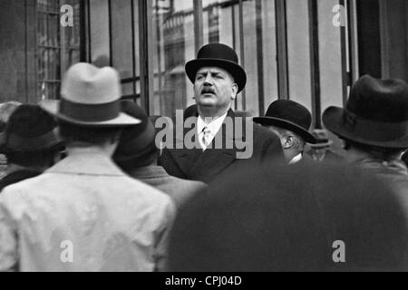 Pierre Etienne Flandin wird Premierminister, 1934 Stockfoto