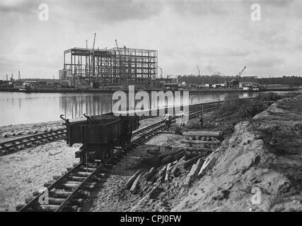 Volkswagen-Werk im Bau, 1938 Stockfoto