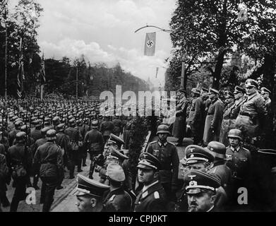 Adolf Hitler bei Siegesparade in Warschau, 1939 Stockfoto