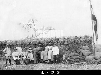 Deutsche Soldaten während des Aufstands der Herero in Deutsch-Südwestafrika Stockfoto