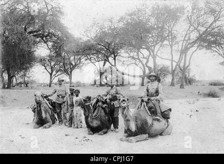 Deutsche Kamel Fahrer während des Aufstands der Herero in Deutsch-Südwestafrika, 1905 Stockfoto