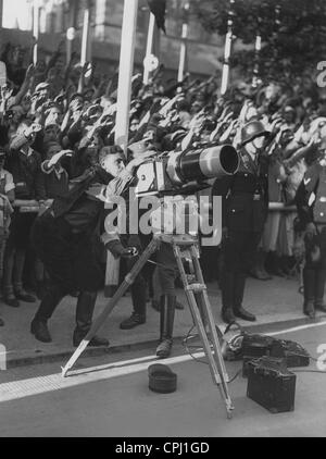 Dreharbeiten zu "Der Triumph des Willens", 1934 Stockfoto
