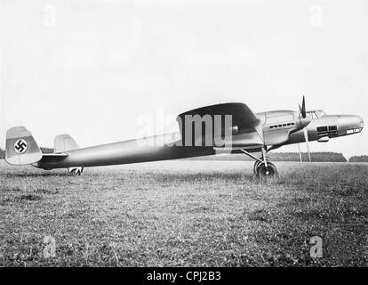 Grafische Representatino eines deutschen Dornier Do 17 Bomber, 1937 (Mixed Media) (bw-Foto) Stockfoto