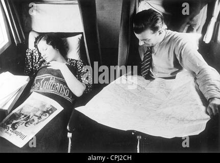 Passagiere in einer Junkers Ju 52 nach Kabul, 1939 Stockfoto