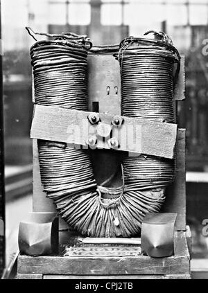 Elektromagnetische Spulen von Michael Faraday, 1929 Stockfoto