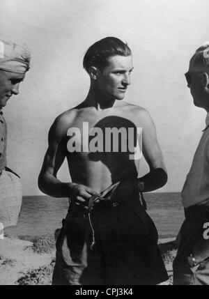 Fighter Pilot Hans-Joachim Marseille in Nordafrika. Stockfoto