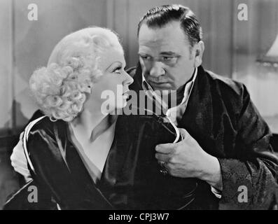 Jean Harlow und Wallace Beery in "China Seas", 1935 Stockfoto