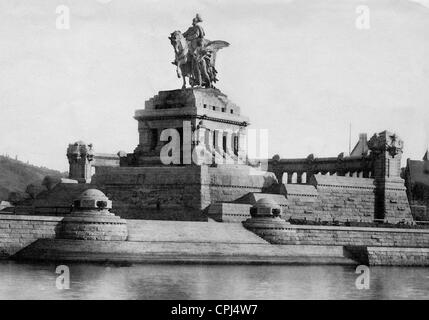 Kaiser-Wilhelm-Denkmal in Koblenz, 1928 Stockfoto