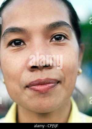 Ein Porträt einer malaysischen Frau in der Stadt von Johor Lama. Stockfoto