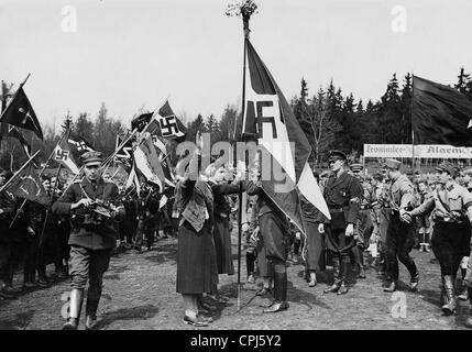 Baldur von Schirach auf eine namentliche des BDM, 1933 Stockfoto