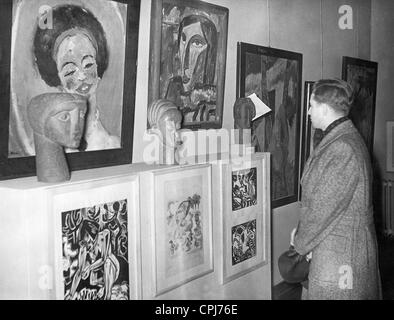 Die Ausstellung "Entartete Kunst" in Berlin, 1938 Stockfoto