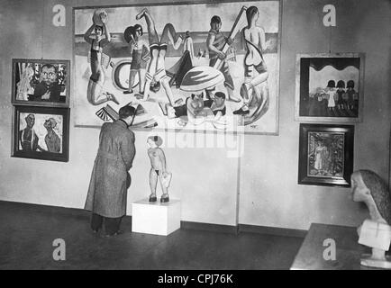 Die Ausstellung "Entartete Kunst" in Berlin, 1938 Stockfoto