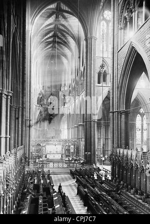 Die Westminster Abbey in London, 1925 Stockfoto