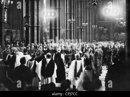 König George V in der Westminster Abbey, 1920 Stockfoto