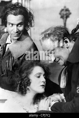 Ernst Deutsch, Karin Evans und Theodor Loos in "Des Teufels Jünger", 1930 Stockfoto