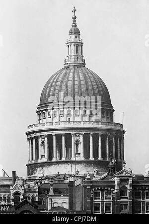 St. Pauls Cathedral in London, 1932 Stockfoto