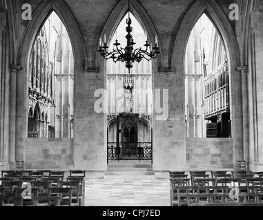 Innenraum der St. Albans Kathedrale, 1933 Stockfoto