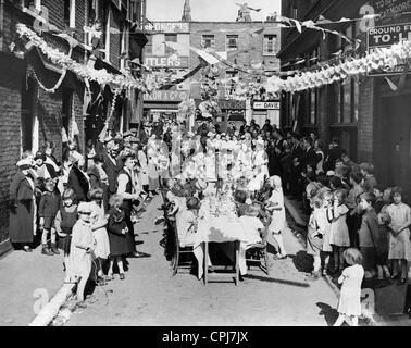 Straßenfest anlässlich der Silberjubiläum des Königs, 1935 Stockfoto