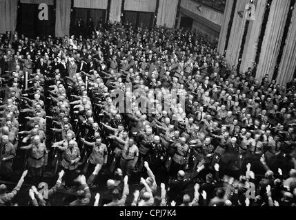 Die Ankündigung der Nürnberger Gesetze 1935 Stockfoto