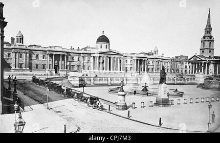 Die National Gallery am Trafalgar Square in London, 1913 Stockfoto