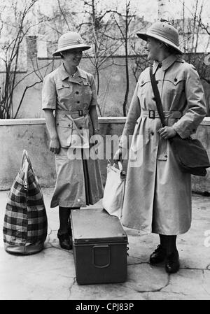 Tropischen Krankenschwestern vor ihrem Einsatz auf der Vorderseite Afrika 1941 Stockfoto