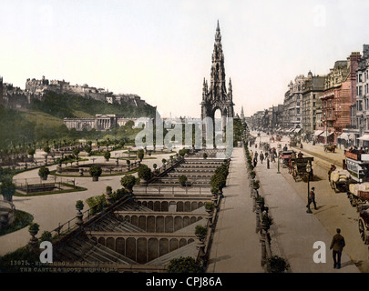 Princes Street in Edinburgh Stockfoto