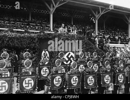 Joseph Goebbels spricht mit der SA, 1935 Stockfoto