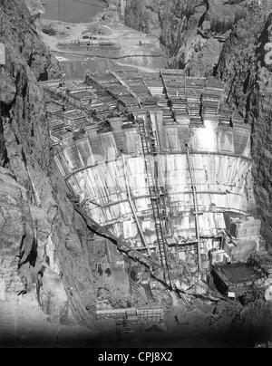 Bau des Hoover Dam, 1934 Stockfoto