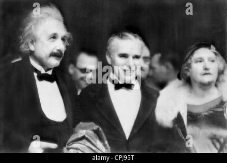 Albert Einstein und Charles Chaplin, 1931 Stockfoto