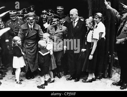 Adolf Hitler mit Kindern, 1936 Stockfoto