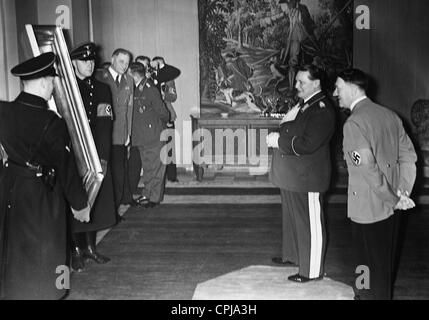 Adolf Hitler und Hermann Göring in Görings Berliner Wohnung, 1938 Stockfoto