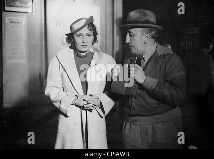 Lida Baarova und Karl Ritter bei den Dreharbeiten zu "The Traitor", 1936 Stockfoto