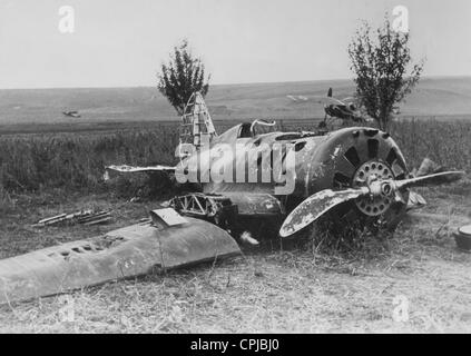 Russische Kämpfer-Maschine, 1941 abgeschossen Stockfoto