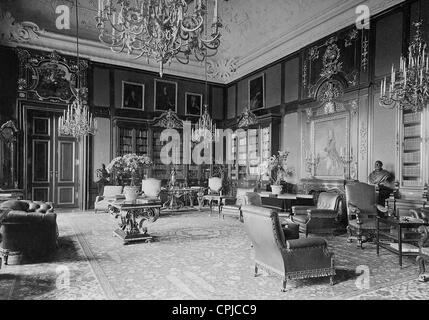 Bibliothek im Schloss Belvedere in Wien, 1912 Stockfoto