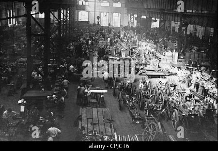 Kleinen Produktionshalle in der Skoda-Werke, 1917 Stockfoto