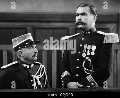 Oskar Homolka (R) als Major Ferdinand Walsin-Esterhazy in dem Film "The Dreyfus Fall", Regie: Richard Oswald, Deutschland 1930 Stockfoto