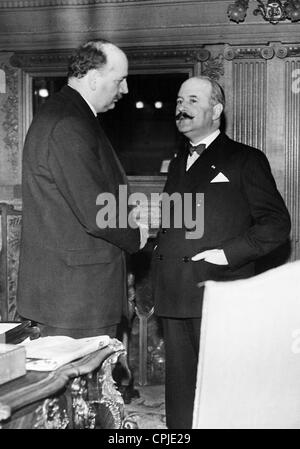 Pierre Etienne Flandin und Andre Francois-Poncet, 1931 Stockfoto